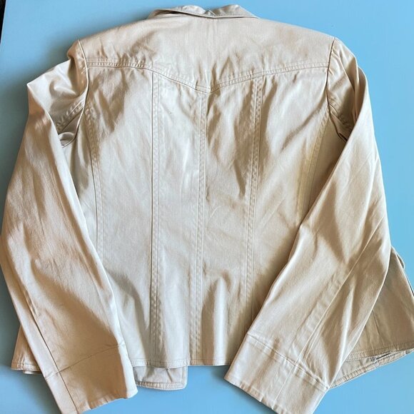 Jones New York Utility Jacket Cream - M Petite - Picture 10 of 12